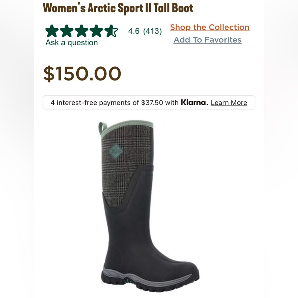 BNIB Muck boots arctic women’s sz 9